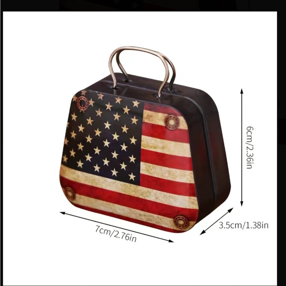 Mini Suitcase Metal Tin Keepsake Holder - Picture 3 of 4